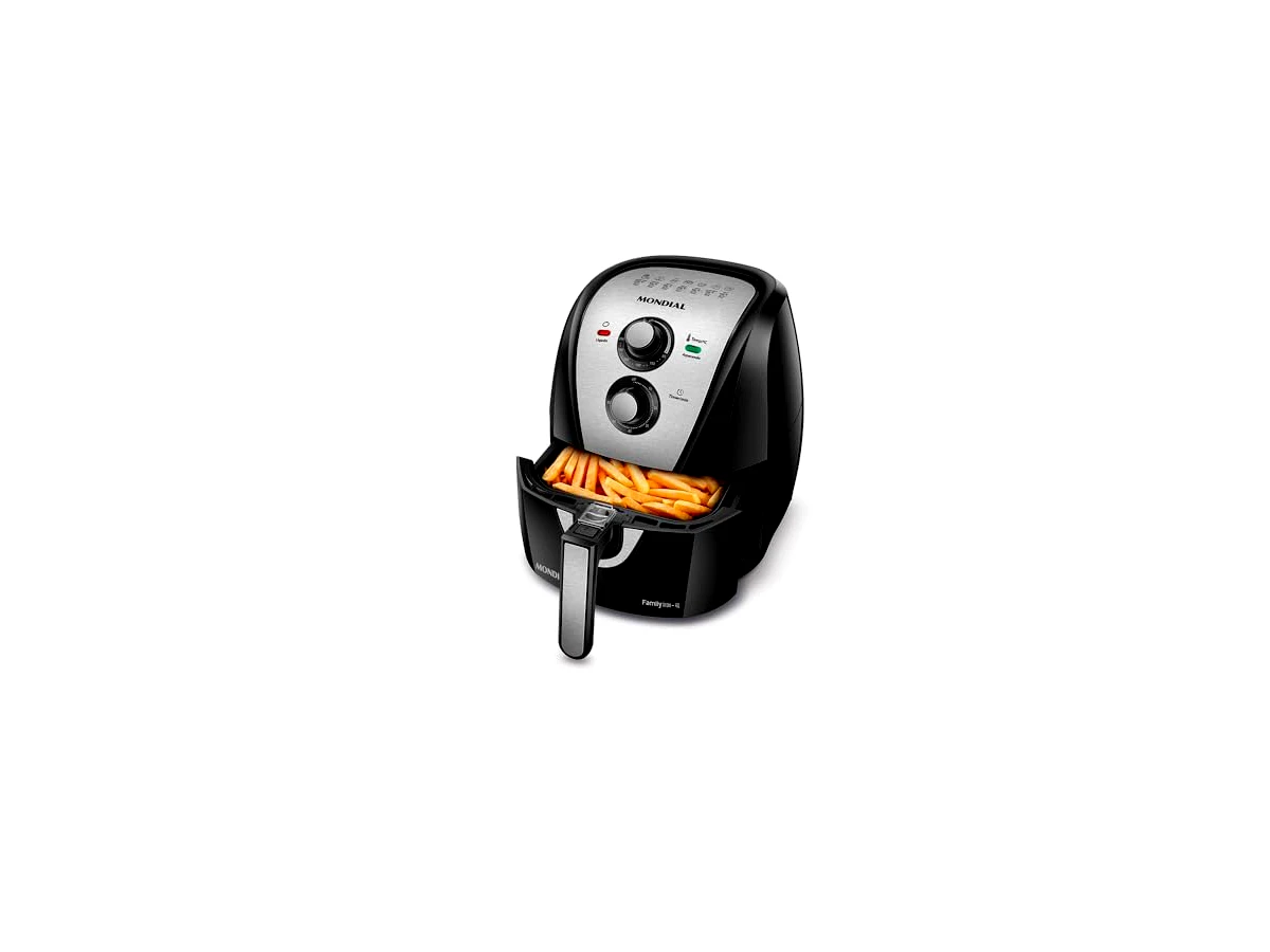 Revisão Fritadeira Elétrica sem Óleo Air Fryer Mondial Family Inox Black 4L AFN-40-BI: espaço otimizado e ótimo custo-benefício para casais