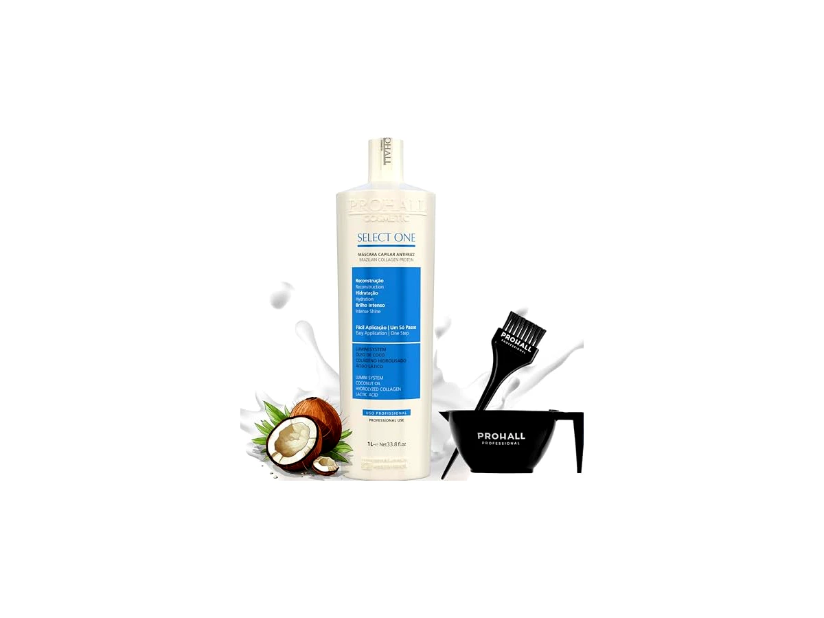 Progressiva Sem Formol Prohall Select One - Alisamento 100% Liso, Selagem Capilar Profissional, Brilho Espelhado, 1 Litro