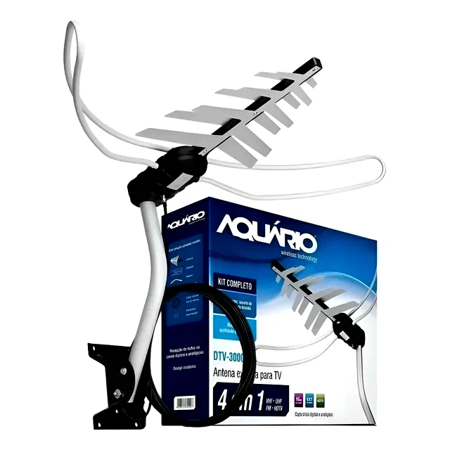 Kit Antena Externa Aquário DTV-3000