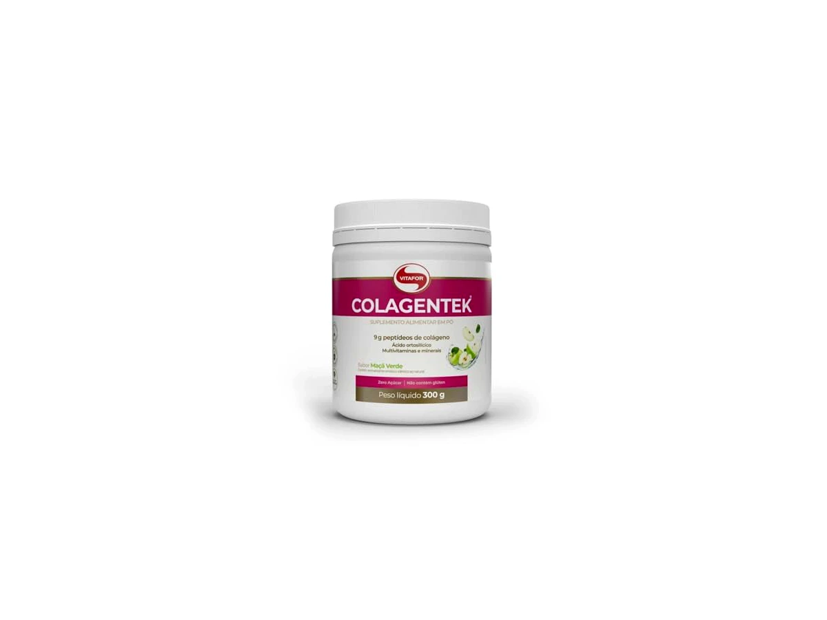 Colagentek Colágeno Tipo I Sabor Maçã Verde Vitafor 300g