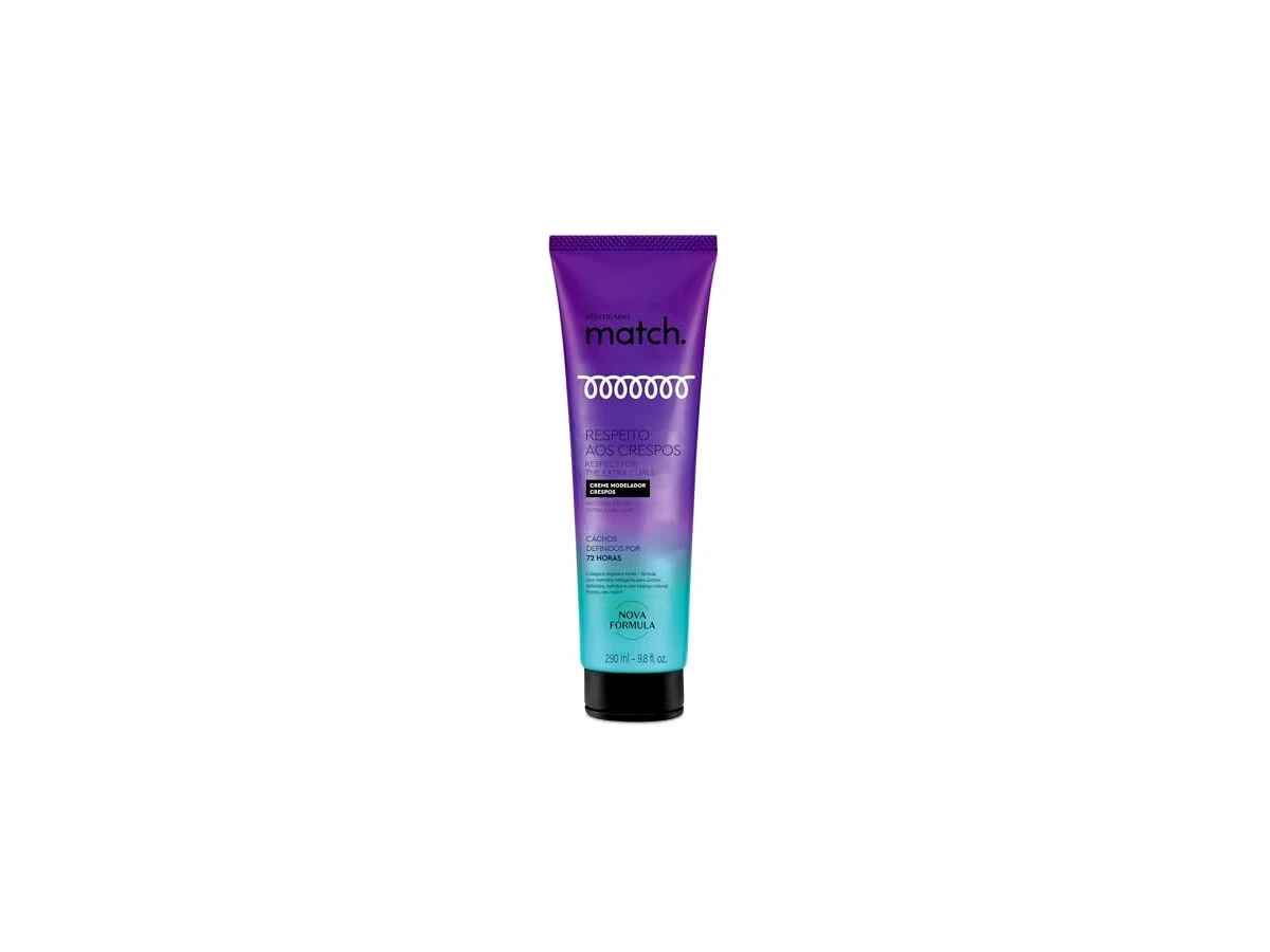 Revisão Creme Modelador O Boticário Match Respeito aos Cachos Cabelos Crespos 290ml: cachos livres e soltos, mas prepare o bolso