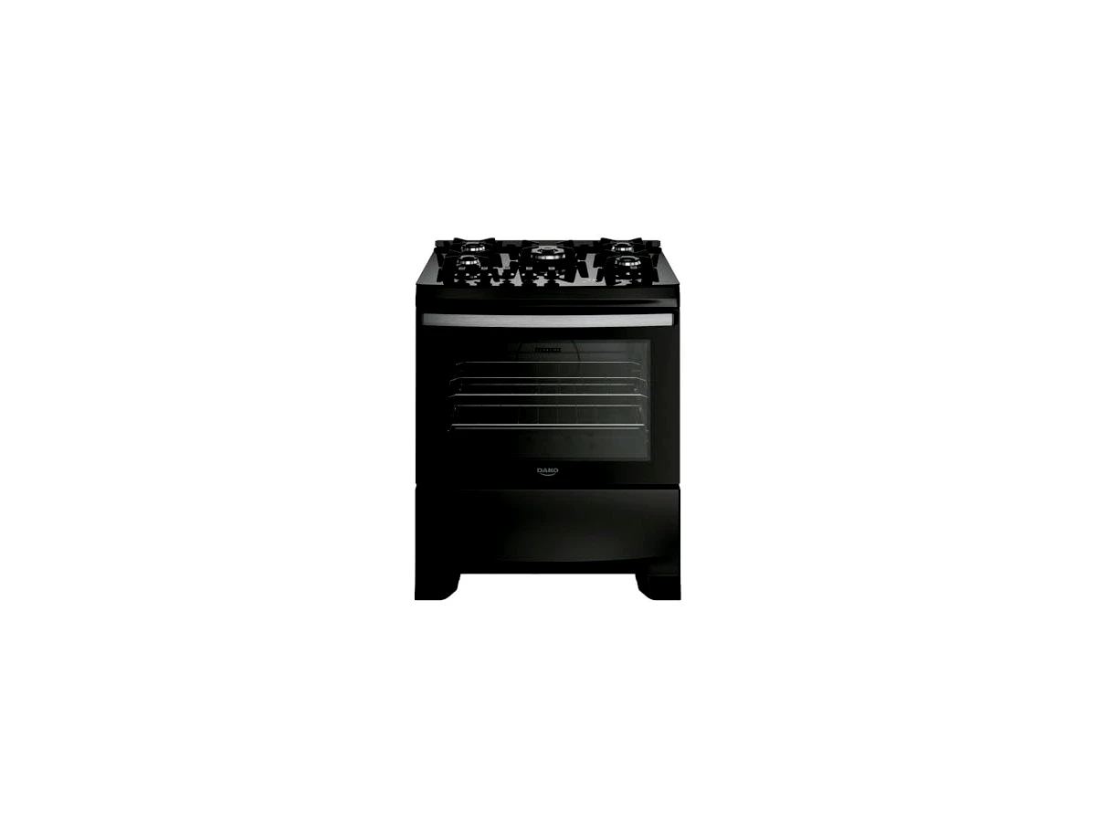 Fogão Dako Supreme Black Glass