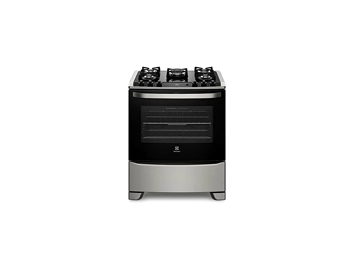 Fogão 5 Bocas Electrolux Prata Automático com Mesa de Vidro e Tripla Chama (76USV) Bivolt