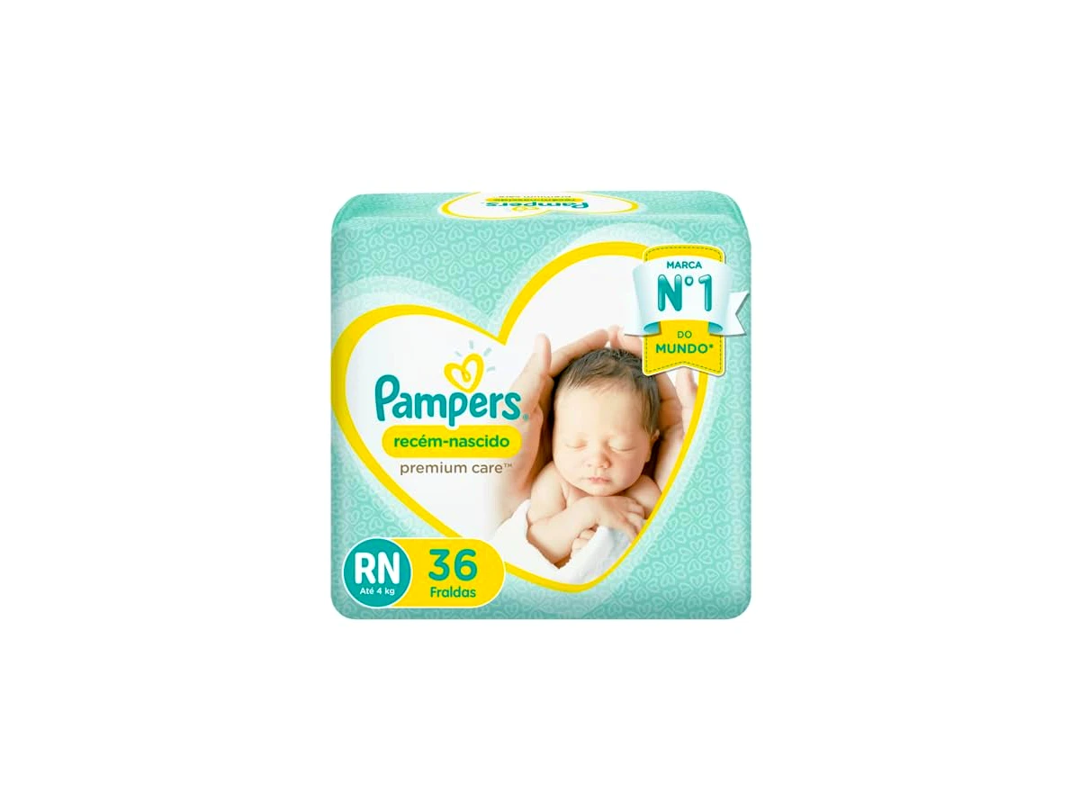 Fralda Pampers Premium Care Recém-Nascido RN 36 Unidades