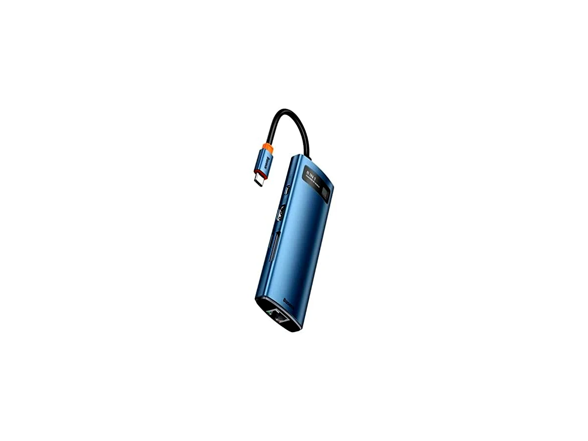 HUB Multifuncional Baseus Metal Gleam 8n1 Azul