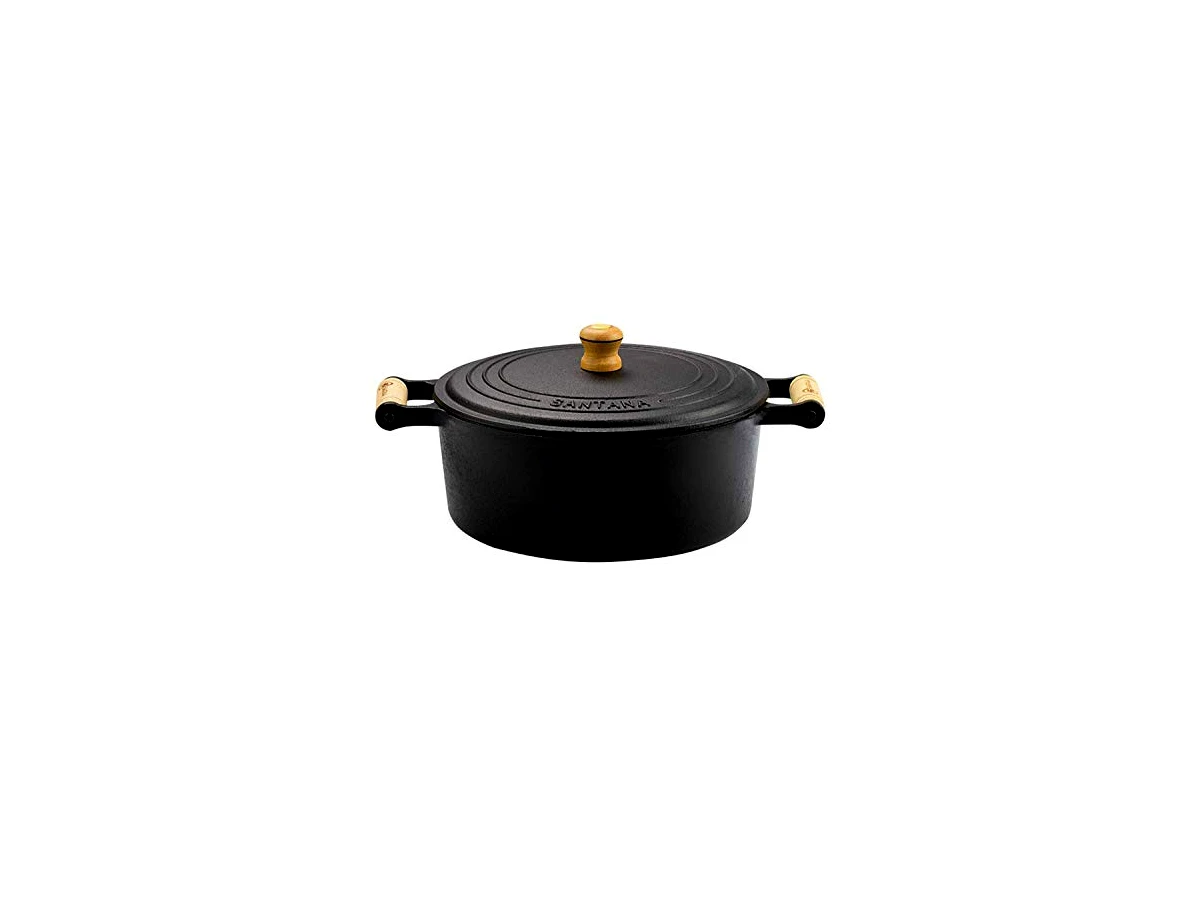 Fundição Santana Panela Caçarola de Ferro Fundido 30cm 7,5L