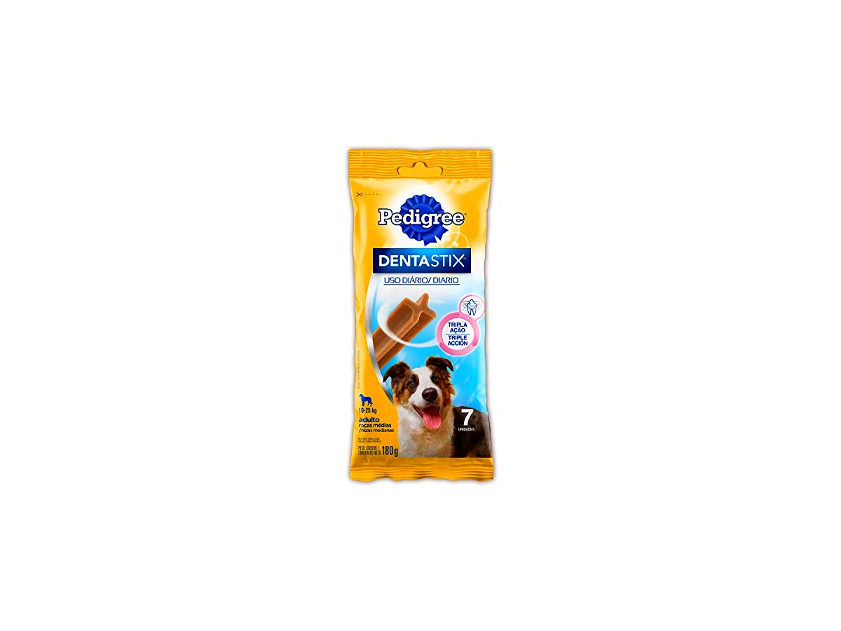 Revisão Petisco Pedigree Dentastix Cuidado Oral Para Cães Adultos Raças Médias, 7 Unidades: o melhor para limpeza mecânica dos dentes