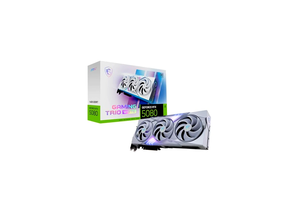 MSI Placa gráfica Gaming RTX 5080 16G Gaming Trio OC branca
