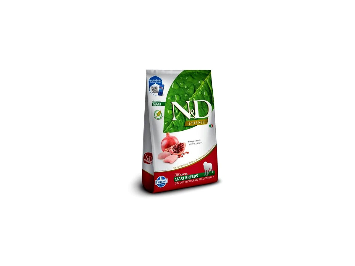 Farmina N&D Prime Cães Adultos Raças Grandes Sabor Frango e Romã (10,1kg)