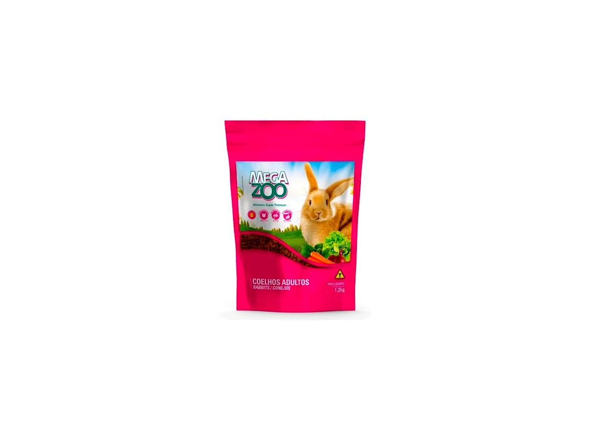Ração Megazoo Super Premium para Coelhos Ornamentais Adultos - 5 kg