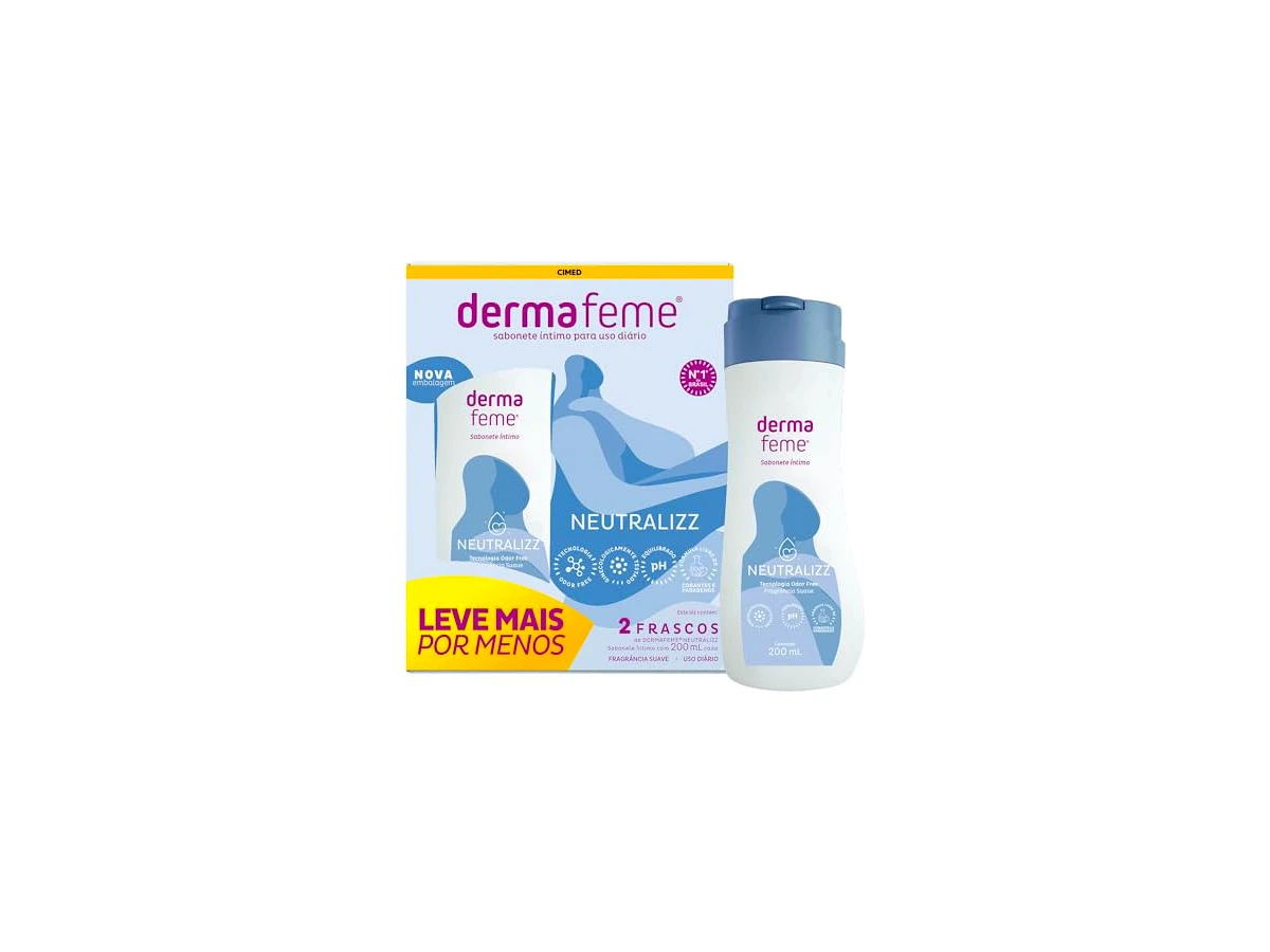 Sabonete Líquido Íntimo Dermafeme Neutralizz (kit 2x200ml)