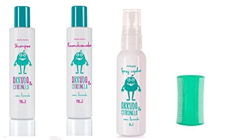 Kit Scudo P Shampoo + Recondicionador + Spray + Pente Fino Abelha Rainha
