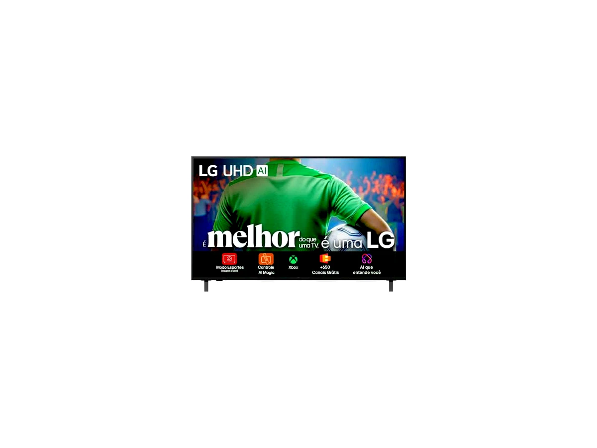 Smart TV LG UHD AI UA85 60 polegadas HDR10 Pro Processador α7 AI Ger 8 webOS 25