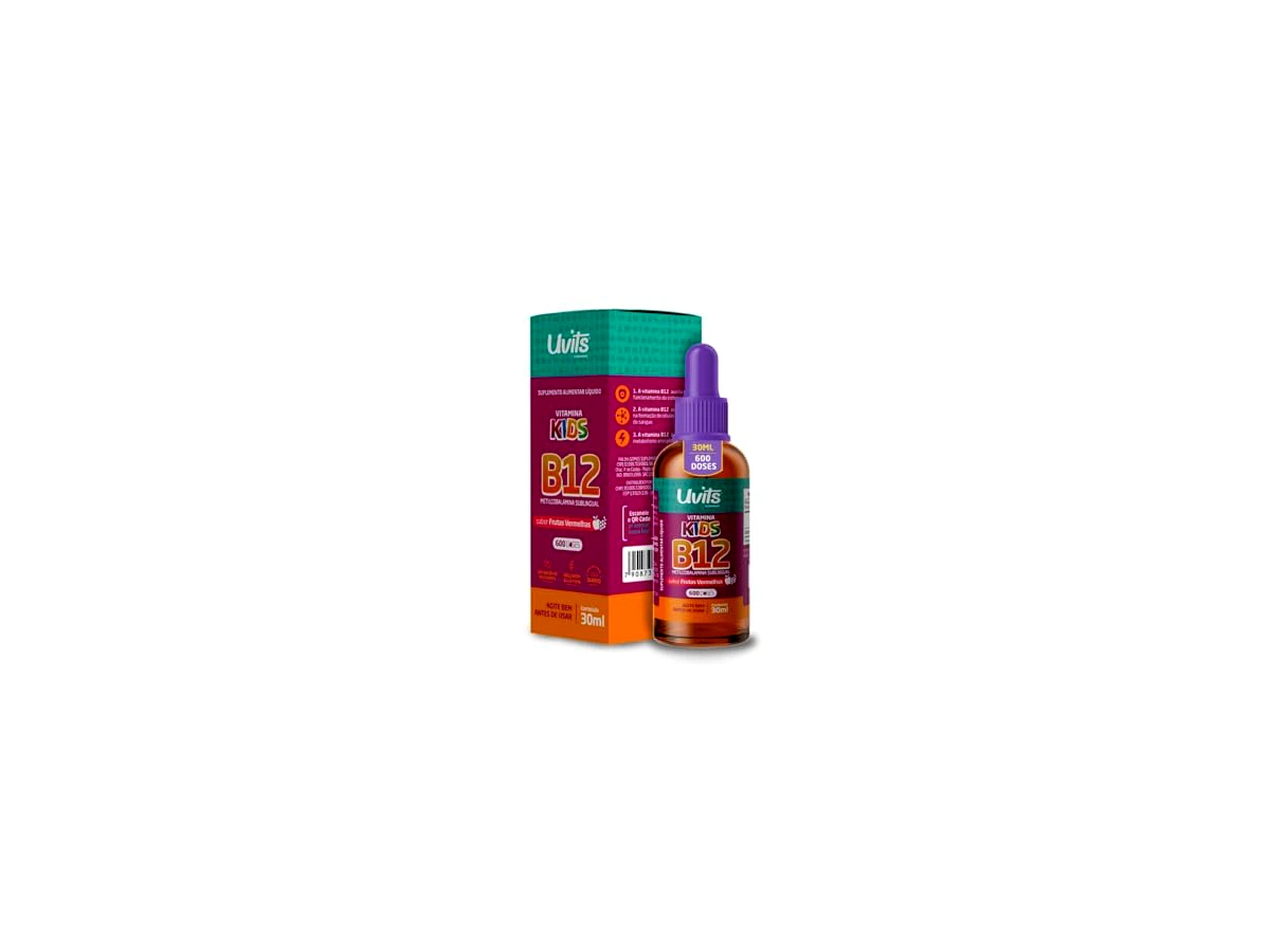 Vitamina B12 Metilcobalamina Kids Gotas 20ml Sabor Frutas Vermelhas - Bigens