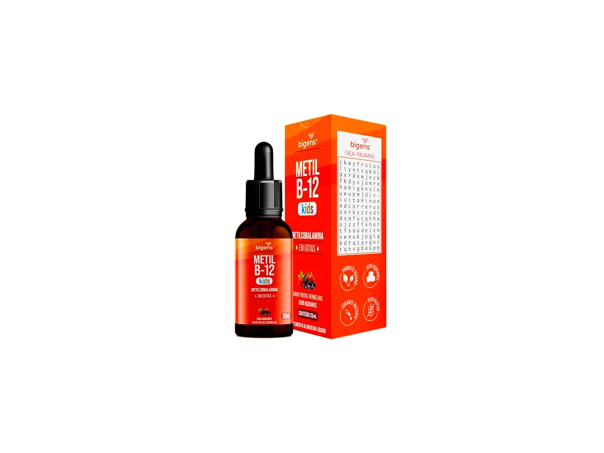 Vitamina B12 Infantil Líquida Sublingual 30ml Sabor Frutas Vermelhas - Uvits
