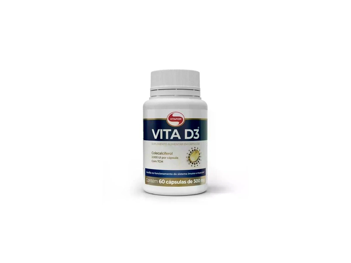 Vita D3 Colecalciferol 2.000 UI - Cápsulas Gelatinosas (Vitafor, 60 cápsulas)