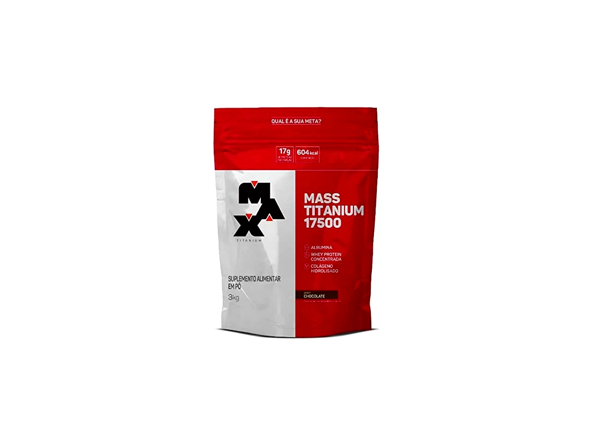 Max Titanium Mass Titanium 17500 Refil 3kg Sabor Chocolate