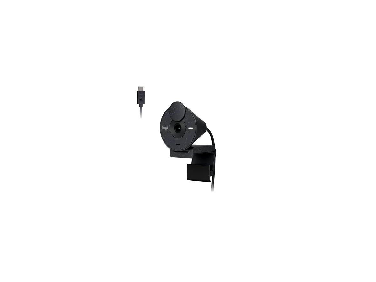 Webcam Full HD Logitech Brio 300 com Microfone com Redução de Ruído